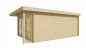 Preview: Seitliche Ansicht von Hinten Gartenhaus Hildegard 44mm 670 x 480cm