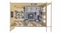 Preview: Draufsicht Gartenhaus Hildegard 44mm 670 x 480cm