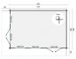 Preview: Grundriss Gartenhaus Hildegard 44mm 670 x 480cm