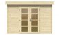 Preview: Ansicht Frontseite Gartenhaus Hypermodern 28mm 320x260cm