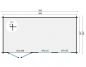 Preview: Grundriss Gartenhaus Justine 40mm 500x250cm