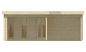 Preview: Ansicht Linke Seite Gartenhaus Jutka 44mm 678x3678cm