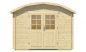 Preview: Ansicht Frontseite Gartenhaus Klair 28mm 300x240cm