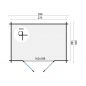 Preview: Grundriss Gartenhaus Kris 28mm 290x200cm