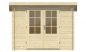 Preview: Ansicht Frontseite Gartenhaus Kris 28mm 290x200cm