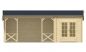 Preview: Ansicht Frontseite Gartenhaus Kukka 40mm 700x350cm
