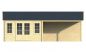 Preview: Ansicht Frontseite Gartenhaus Kwaspa 44mm 800x400cm