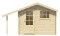 Preview: Ansicht Frontseite Gartenhaus Lars 28mm 420x260cm