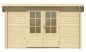 Preview: Ansicht Frontseite Gartenhaus Loya 28mm 380x300cm