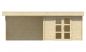 Preview: Ansicht Frontseite Gartenhaus Maja 28mm 640x240cm