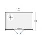 Preview: Grundriss Gartenhaus Minimodern 28mm 300x200cm