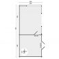 Preview: Grundriss Gartenhaus Mokka 40mm 900x400cm