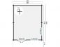 Preview: Grundriss Gartenhaus Niedersachsen 70mm 500x598+115cm Vordach