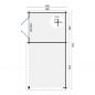 Preview: Grundriss Gartenhaus Ove 28mm 590x300cm