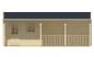 Preview: Ansicht Frontseite Gartenhaus Ragna 40mm 720x420cm
