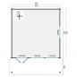 Preview: Grundriss Gartenhaus Rune 70mm 595x595+200cm