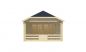 Preview: Ansicht Linke Seite Gartenhaus Sibella 44mm 850x420cm