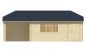 Preview: Ansicht Frontseite Gartenhaus Sibella 44mm 850x420cm