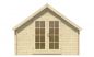 Preview: Ansicht Frontseite Gartenhaus Skov 28mm 350x300cm