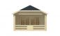 Preview: Ansicht Linke Seite Gartenhaus Torkel 44mm 700x420cm