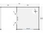 Preview: Grundriss Gartenhaus Torkel 44mm 700x420cm