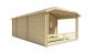 Preview: Seitliche Ansicht von Hinten Gartenhaus Viveka 44mm 750x420cm