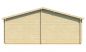 Preview: Ansicht Frontseite Rückseite Gartenhaus Wochenendhaus Ardee 70mm 817x700cm