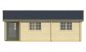 Preview: Ansicht Rechte Seite Gartenhaus Wochenendhaus Ardee 70mm 817x700cm
