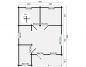 Preview: Grundriss Gartenhaus Wochenendhaus Kay 70mm 595x800cm