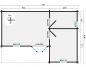 Preview: Grundriss Gartenhaus Wochenendhaus Ollie 70mm 498x731cm