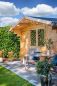 Preview: Inspiration Gerätehaus Gartenhaus Murcia 34mm 400x300 + 70cm Vordach