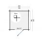 Preview: Grundriss Gerätehaus Gartenhaus Richard 28mm 200x200cm