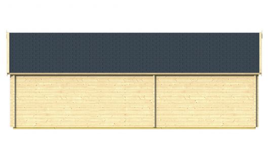Ansicht Rückseite Gartenhaus Big Lauren 70mm 930x400cm