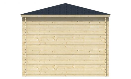 Ansicht Rückseite 5 Eck Gartenhaus Emma 40mm 302x302cm