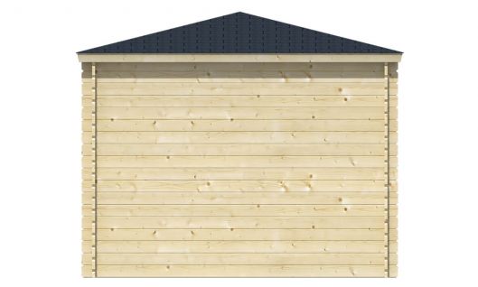 Ansicht Rechte Seite 5 Eck Gartenhaus Emma 40mm 302x302cm