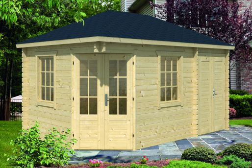 5 Eck Gartenhaus Agnes 44mm 440x300cm