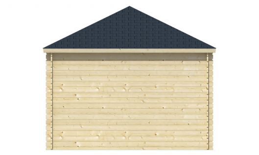 Ansicht Rückseite 5 Eck Gartenhaus Dagmar 350x350cm