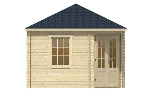 Ansicht Linke Seite 5 Eck Gartenhaus Dagmar 350x350cm