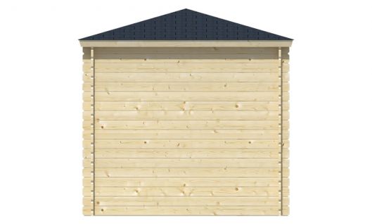 Ansicht Rechte Seite 5 Eck Gartenhaus Jos 28mm 250x250cm