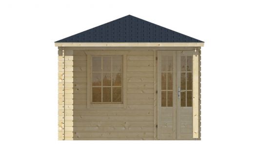 Ansicht Linke Seite 5 Eck Gartenhaus Kennet 28mm 500x300cm
