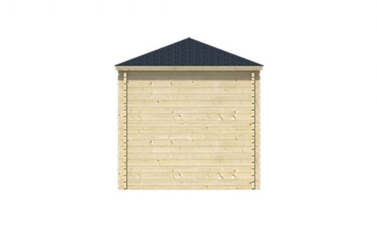 Ansicht Rechte Seite 5 Eck Gartenhaus Niklas 28mm 575x250cm