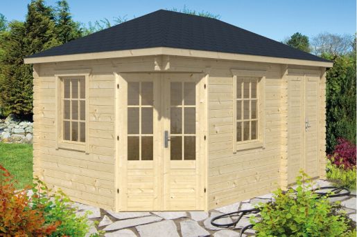 5 Eck Gartenhaus Sigrid 28mm 440x300cm