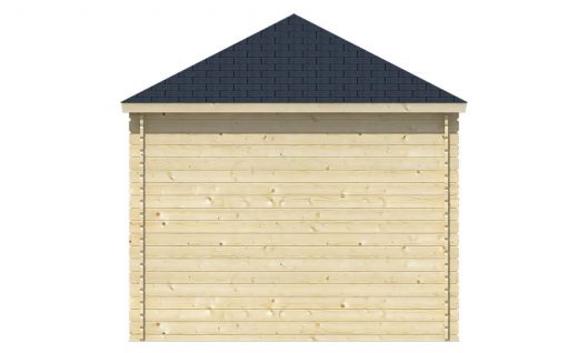 Ansicht Rechte Seite 5 Eck Gartenhaus Sigrid 28mm 440x300cm