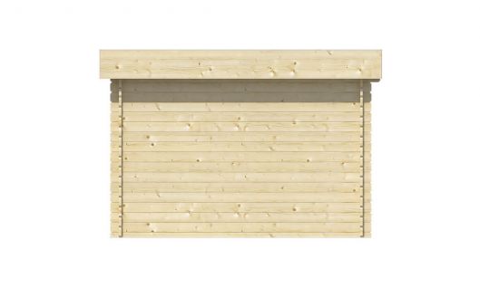 Ansicht Rechte Seite5 Eck Gartenhaus Stig 28mm 500x300cm