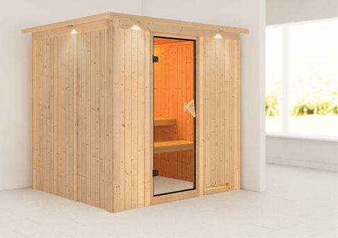 Karibu Systemsauna Daria | 196 x170 cm | Wandstärke 68mm