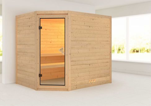 Karibu Massivholzsauna Tanami 231x196 cm | Wandstärke 40mm