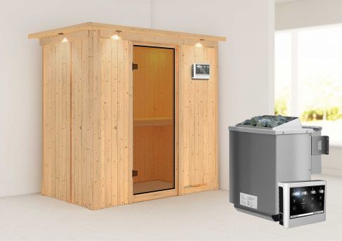 Karibu Systemsauna Variado 210x132 cm | Wandstärke 68mm | Sparset