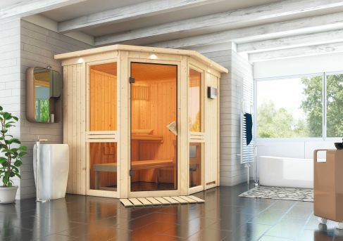 Karibu Systemsauna Amelia 1 | 196x170 cm | Wandstärke 68mm