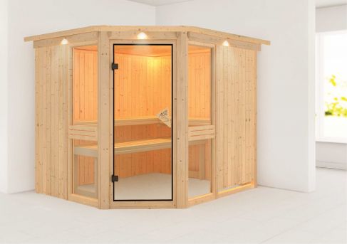 Karibu Systemsauna Amelia 3 | 231x196 cm | Wandstärke 68mm