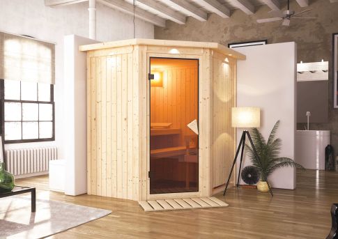 Karibu Systemsauna Tonja | 170 x151 cm | Wandstärke 68mm
